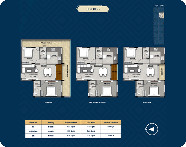 2bhk regular - 925 & 973 sq.ft